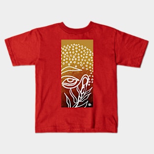 Peeking through the Leaves (warm) Kids T-Shirt